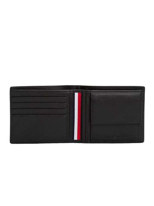 Portafoglio nero in pelle Tommy Hilfiger | AM0AM13514BDS
